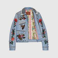 Gucci Embroidered Leather Jacket Chaquetas Bordadas Ropa Chaquetas De Mezclilla