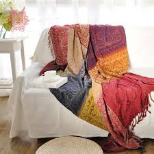 Buy top selling products like ugg® melange classic sherpa throw blanket and ugg® dawson faux fur throw blanket. Flower Sofa Cover Chair Cover Throw Blanket Bed Sheet Tassels Stylish Cotton Blankets Throws Bedding