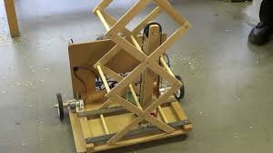 Student Robotics Thunderbots Scissor Lift Prototype With Pulley System V01 Scissor Lift Lift Table Machine Design