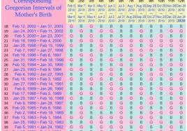 Chinese Lunar Birth Online Charts Collection