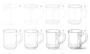 How To Draw From Nature Sketch Of Realistic Glass Mug Creation Royalty Free Cliparts Vectors And Stock Illustration Image 135680379 Next posteasy impasto poppies palette knife techniques acrylic painting tutorial, step by step lesson. how to draw from nature sketch of realistic glass mug creation