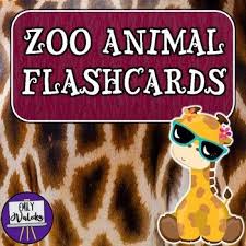 Zoo Animal Flashcards Flashcards Tpt Lessons Animal Flashcards