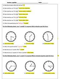 It is very important to know how to talk about the time, as it is used in many situations and without it you might start to feel a bit lost. Telling Time In Spanish Practice Answer Key By Susan Jackstadt Tpt