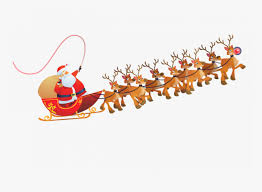Images animated christmas reindeer clipart. Santa Claus On Sleigh Png Transparent Png Kindpng