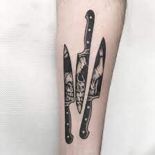 Frank Rocha On Instagram Chef Knives Tattoo For My Good Friend Konstantinsurzikov Thank You Ver Knife Tattoo Tattoos Brother From Another Mother