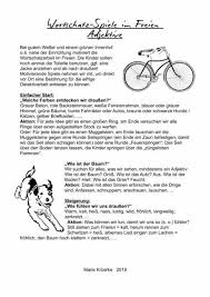 Wortschatz Spiele Im Freien Verben Wahrnehmung Adjektive Spiele Im Freien Wortschatz