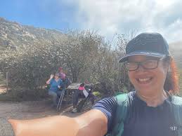 Hike to Woodson Mountain and Potato Chip Rock. I took the route off the 67  up the paved road. I was early enough that there was no waiting for the  obligatory Potato