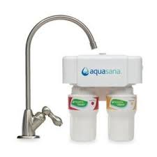 Aquasana 2 Stage Under Counter Water Filtration System With Brushed Nickel Finish Faucet Thd 5200 55 The Home Depot Water Filters System Under Counter Water Filter Under Sink Water Filter