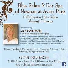 Northeast corner of hwy 154 & hwy 34. Bliss Salon Day Spa Of Newnan Lisa Hartman Joins Staff Winters Media
