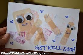 Browse through our collection of get well soon wishes, get well soon pictures at wishgetwellsoon.com. Get Well Soon Handmade Band Aid Cards Kid Craft