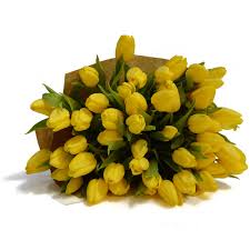 A blue floral vase with pink a lovely spring flower arrangement of snowdrops in moss wrapped with bark is a beautiful rustic spring decoration to rock. Irresistible Yellow Tulips Flower Bouquet Greater Cape Town Delivery