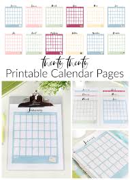 2020 Printable Calendar Pages Free Printable Calendar Pages Calendar Pages Printable Calendar