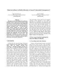 How fast can our writers deliver your paper? Pdf Video Surveillance In Public Libraries A Case Of Unintended Consequences David Randall Academia Edu