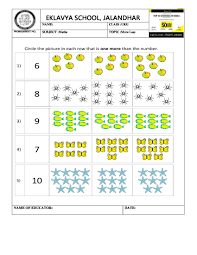 Worksheet On More Less More And Less Worksheets Math