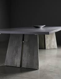 Interiorart S Cracked Cement High Pressure Laminate On Base Of Tuohy Tables Furniture Dining Table Cement Table Contemporary Modern Furniture