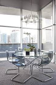 Atlanta Clubroom By Niki Papadopoulos Homeadore Dining Room Design Modern Dining Room Modern Glass Dining Table
