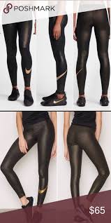 Black And Gold Leggings Nike Glitter Black Leggings Sparkly Leggings Black Leggings Glitter Leggings