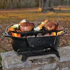Lodge Sportsman S Portable Cast Iron Charcoal Grill In Black L410 The Home Depot Lodge Cast Iron Grill Cast Iron Charcoal Grill Portable Charcoal Grill