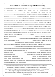 Load more similar pdf files. Luckentext Zusammenfassung Zur Industrialisierung Unterrichtsmaterial Im Fach Geschichte Gute Noten Zusammenfassung Unterrichtsmaterial