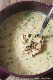 Easy Low Carb Creamy Chicken Mushroom Soup Recipe Aspicyperspective Keto Chicken Mushroom Soup Recipe Mushroom Chicken Mushroom Soup Recipes