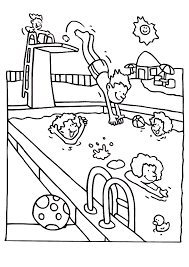 Kids swimming coloring page author: Swimming Coloring Pages To Print Coloring Home