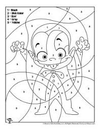 When we think of october holidays, most of us think of halloween. Halloween Color By Number Pages Woo Jr Kids Activities Children S Publishing