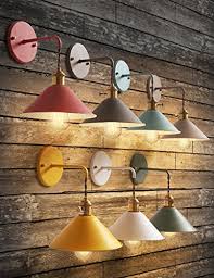 Iyoee Wall Sconce Lamps Lighting Fixture With On Off Switch White Macaron Wall Lamp E26 Edison Copper Lamp Holder With Frosted Paint Body Bedside Lamp Bathroom Vanity Lights Beachfront Decor The wall sconces do not have an on/off switch.
