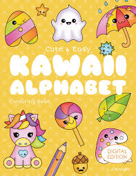 Download Cute And Easy Kawaii Alphabet Colouring Book Printable Pdf Etsy Coloring Books Printable Coloring Book Alphabet Coloring