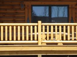 Find ideas and inspiration for horizontal deck photo cred: Meadow Valley Horizontal White Cedar Log Railing At Menards