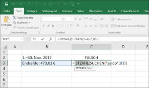 Stattdessen wird die formel oder funktion als text in der zelle dargestellt. Excel Text Like Funktion Vergleich Formel Aufgabe Eine Einen Dem Vorkommen Eines Suchtexts Oder Begriffs Pr Uuml Fen Vba Ist Ouml Sung Istzahl Suchen Saldo B