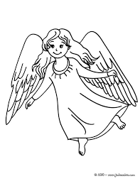 coloriages ange aux grandes ailes a imprimer fr hellokids com coloriage coquillage