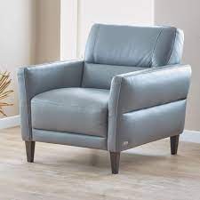 Actually this is a whole company. Natuzzi Editions Castra Grey Leather Armchair