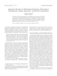 Looking for apa format research paper template naomijorge co? Pdf Qualitative Research In Multicultural Psychology Philosophical Underpinnings Popular Approaches And Ethical Considerations