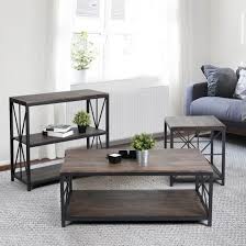 Find the best contemporary coffee tables for your home in 2021 with the carefully curated selection available to shop at houzz. China Wood Living Room 3 Piece Table Sets Includes X Design Coffee Table Two 3 Tier End Side Tables Easy Assembly Home Accent Furniture China Coffee Table Rustic Coffee Table