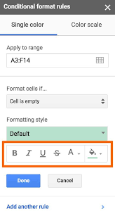 Style Change Options For Conditional Formatting Google Sheets How To Apply Pivot Table