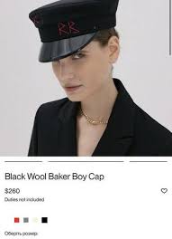 Ruslan baginskiy black wool baker boy cap шляпа шерсть фуражка женский  шерстяной кепка — цена 5357 грн в каталоге Шляпы ✓ Купить аксессуары по  доступной цене на Шафе