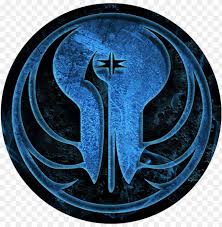 Trilogy's and tv shows rebel alliance symbol: Jedi Order Logo Png Star Wars Republic Symbol Blue Png Image With Transparent Background Toppng
