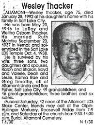 Daniel "Wesley" Thacker (1916-1992)