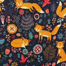 Jersey Stoff Fuchse Fuchs Blumen Bluten Kinderstoff Baumwolle Stretch Oko 0 5 M Kinderstoffe Baumwolle Kinder Stoffe Blumen Bluten
