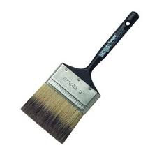 A badger paintbrush is traditionally used to blend oil paints on canvas. Corona Europa Brushes