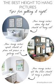 Must Have Tips For What Height To Hang Pictures And Art On The Walls So Helpful Decorat Picture Hanging Height Hanging Pictures Hanging Pictures On The Wall