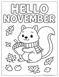 November Coloring Pages - Free PDF to Download and Print