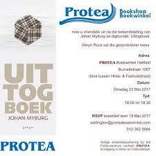 Bekendstelling Uittogboek Deur Johan Myburg Protea Boekhuis