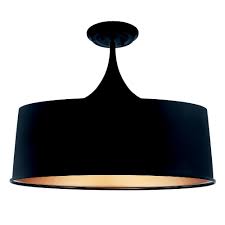 Contractor lighting, commercial lighting, residential lighting and builders lighting. Kichler Lighting Elias Black Pendant Light With Drum Shade 52097bk Destination Lighting