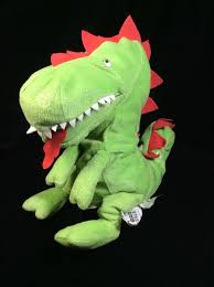 Ikea Laskig Dragon Dinosaur Puppet Plush Green Red 14 Soft Toy Ikea Kukly