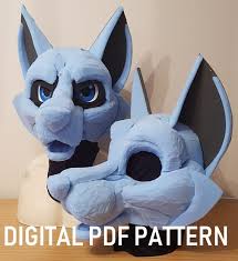 570 x 722 jpeg 53 кб. Pdf Template Fursuit Head Base Canine Digital Download Etsy