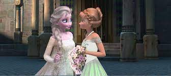 Anna Elsa Wedding Anna Wedding Dress Elsa Queen Elsa