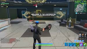 The new john wick skin on the left, compared to the old reaper skin in fortnite. In John Wick S Bounty If You Go Into The Hotel In Tilted It Forces You To Put Your Gun Away No Business While On The Hotel Grounds Nice Little Gem Fortnitebr