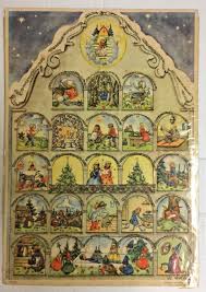 Vintage 1953 German Advent Calendar Christmas House With Glitter 10 X14 German Advent Calendar Christmas Advent Calendar Vintage Christmas Cards