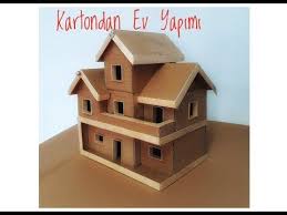 Kartondan Ev Yapimi Ev Odevi Diy Youtube Ev Yapimi Evler Minyatur Ev